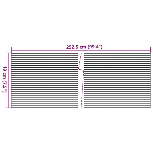 vidaXL Tuinschermen 10 st 252,5x19 m PVC steengrijs