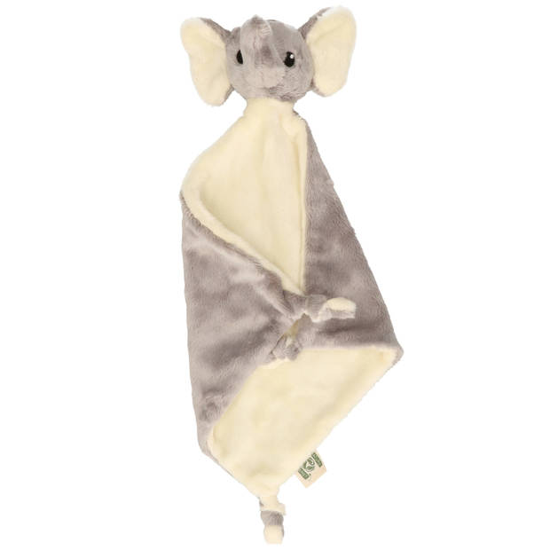 Nature Planet olifant tuttel/knuffeldoekje - 40 x 40 cm - Olifanten dieren knuffels - Knuffeldoek