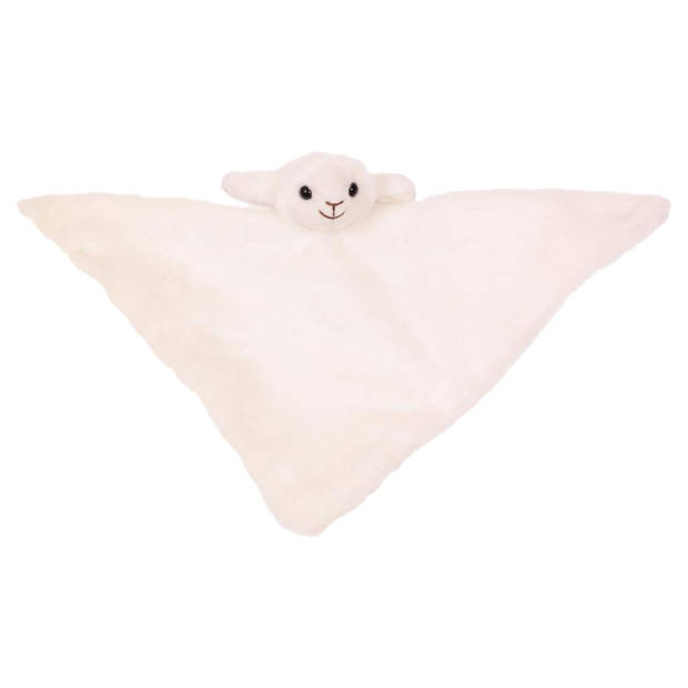 Pia Toys Knuffeldier Schaap - zachte pluche stof - tuttel/knuffeldoekje - wit - 45 cm - Knuffeldoek