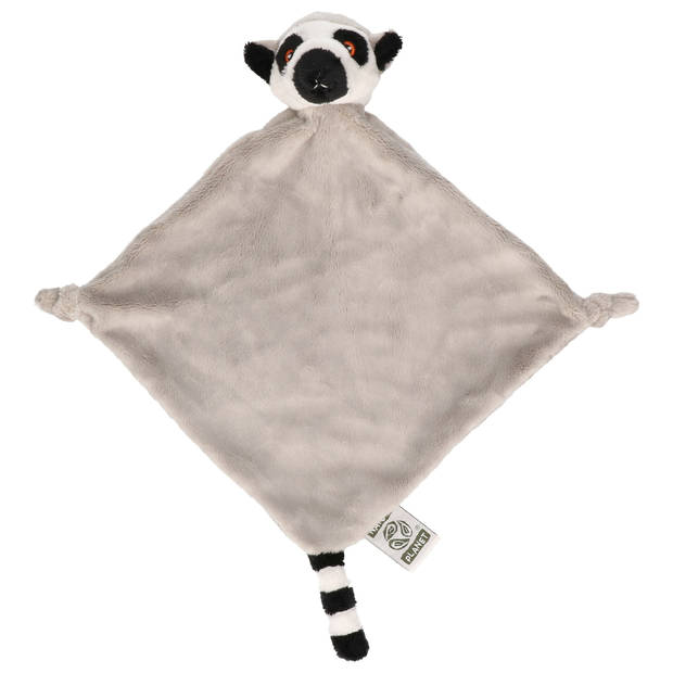 Nature Planet pluche knuffeldoekje/tuttel Ringstaart Maki aap - 40 cm - Knuffeldoek