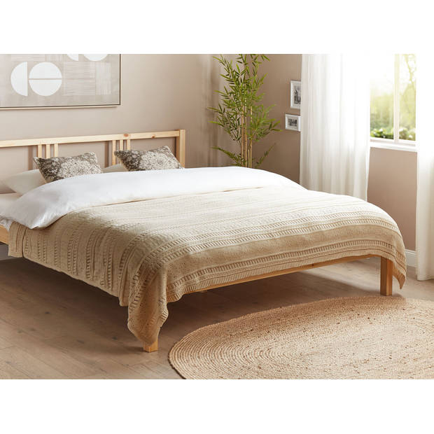 Beliani DAULET - Sprei-Beige-Katoen