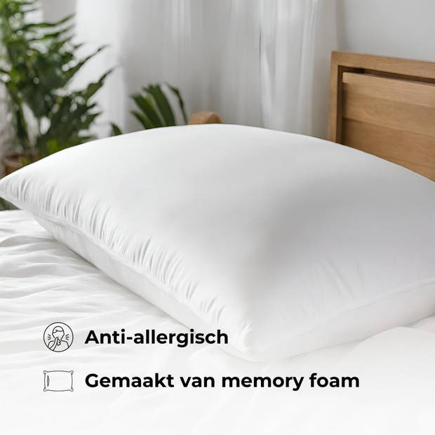 Elfida Set van 2 Traagschuim Hoofdkussens, Ergonomische Kussens, Memory Foam Hoofdkussens