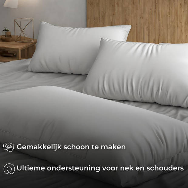 Elfida Set van 2 Traagschuim Hoofdkussens, Ergonomische Kussens, Memory Foam Hoofdkussens