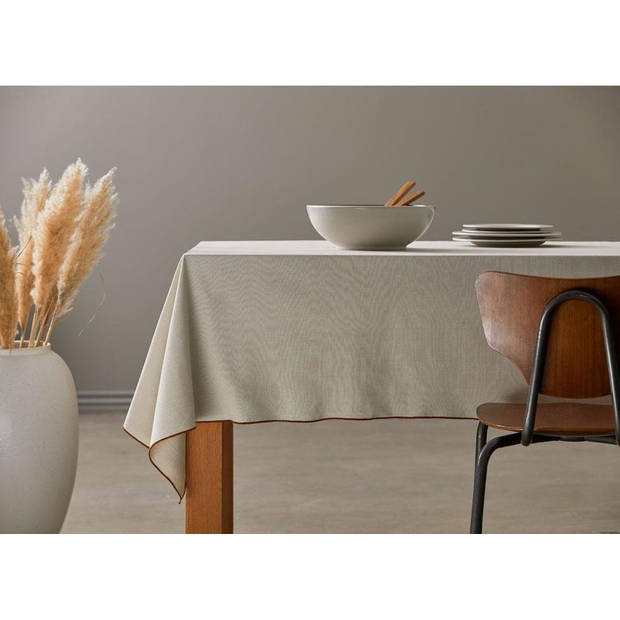 Zone Denmark Tafelkleed 'Lourdes' 250cm x 140cm, Creme/Amber