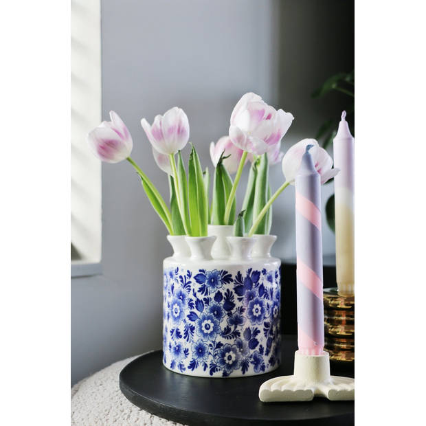 Heinen Delfts Blauw Tulpenvaas 'Bloem'