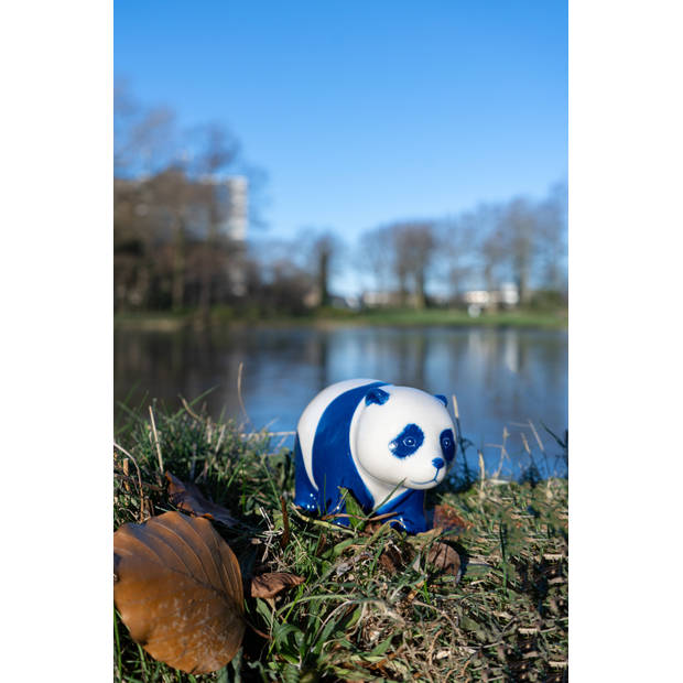 Heinen Delfts Blauw Decoratief figuur 'Panda'