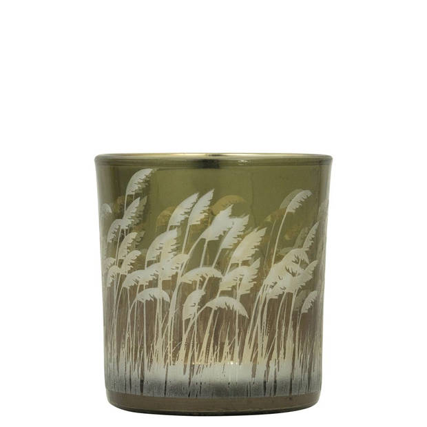 Mars & More Windlicht 'Palmgras' Small, 8cm, Goud