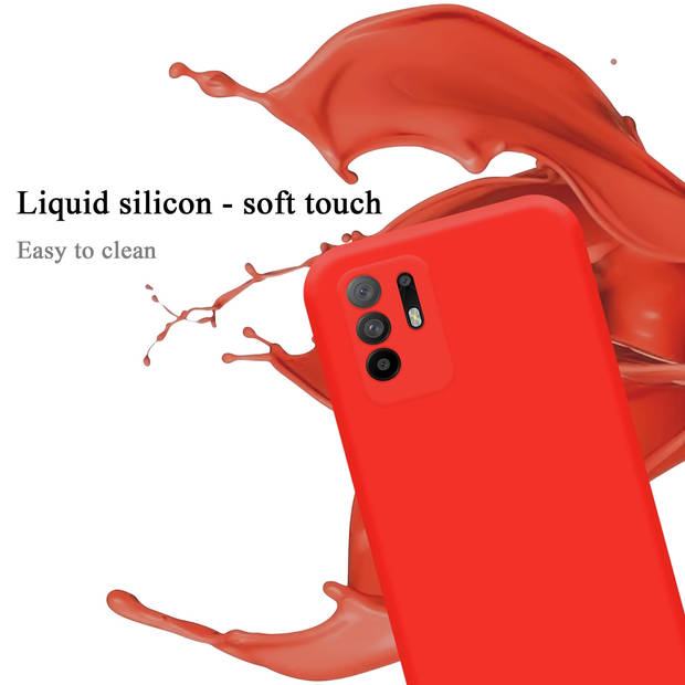 Cadorabo Hoesje geschikt voor Oppo A94 5G Case in LIQUID ROOD - Beschermhoes TPU silicone Cover