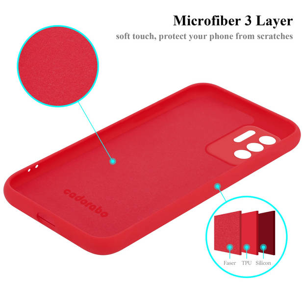 Cadorabo Hoesje geschikt voor Oppo A94 5G Case in LIQUID ROOD - Beschermhoes TPU silicone Cover