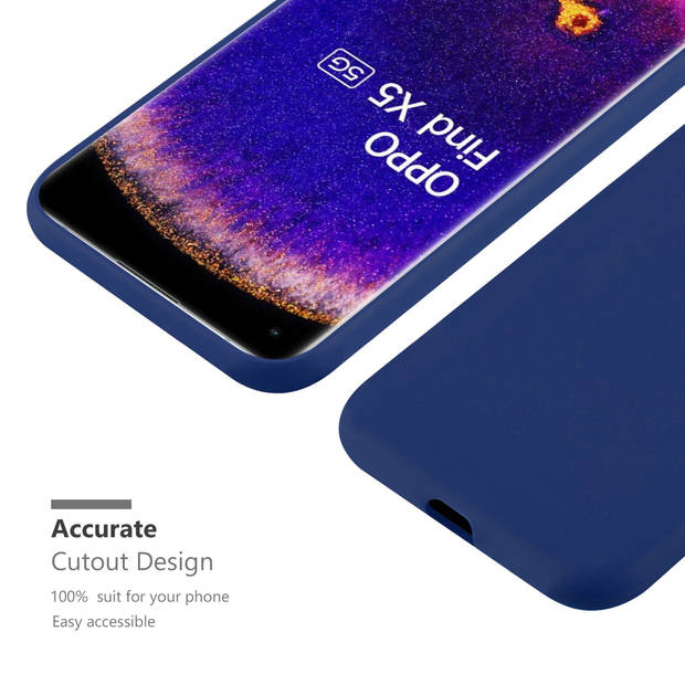 Cadorabo Hoesje geschikt voor Oppo FIND X5 in CANDY DONKER BLAUW - Beschermhoes TPU silicone Case Cover