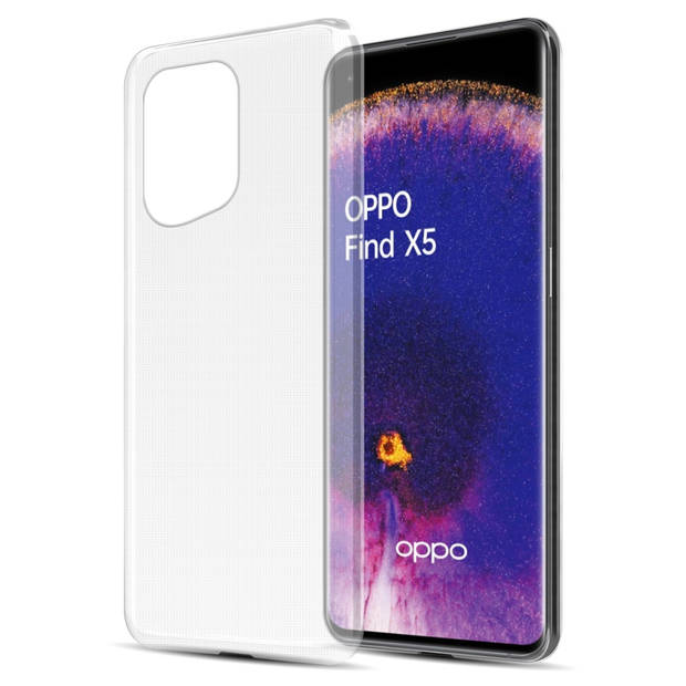 Cadorabo Hoesje geschikt voor Oppo FIND X5 in VOLLEDIG TRANSPARANT - Beschermhoes Cover gemaakt van TPU Silicone Case