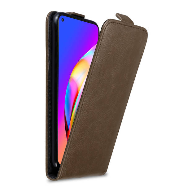 Cadorabo Hoesje geschikt voor Oppo A94 5G in KOFFIE BRUIN - Beschermhoes Flip Case Cover magnetische sluiting