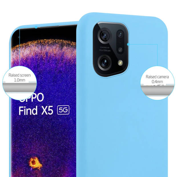 Cadorabo Hoesje geschikt voor Oppo FIND X5 in CANDY BLAUW - Beschermhoes TPU silicone Case Cover