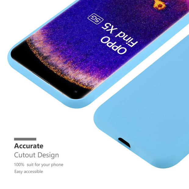 Cadorabo Hoesje geschikt voor Oppo FIND X5 in CANDY BLAUW - Beschermhoes TPU silicone Case Cover