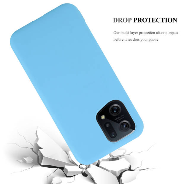 Cadorabo Hoesje geschikt voor Oppo FIND X5 in CANDY BLAUW - Beschermhoes TPU silicone Case Cover