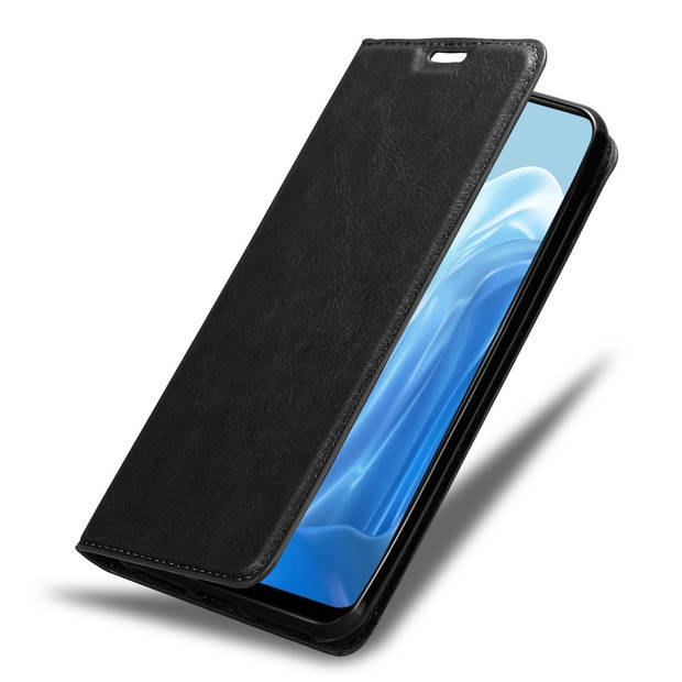 Cadorabo Hoesje geschikt voor Oppo FIND X5 LITE / Reno7 5G in ZWARTE NACHT - Beschermhoes Case magnetische sluiting