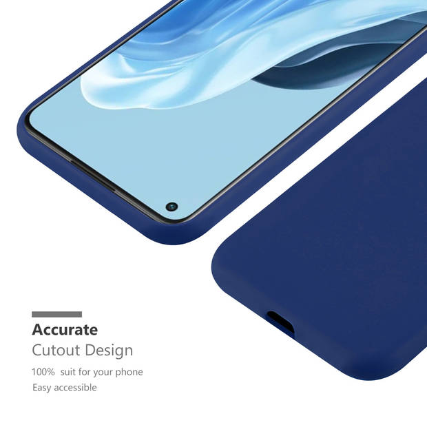 Cadorabo Hoesje geschikt voor Oppo FIND X5 LITE / Reno7 5G in CANDY DONKER BLAUW - Beschermhoes TPU silicone Case Cover