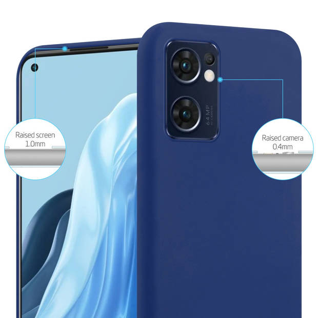 Cadorabo Hoesje geschikt voor Oppo FIND X5 LITE / Reno7 5G in CANDY DONKER BLAUW - Beschermhoes TPU silicone Case Cover