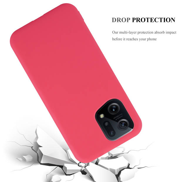 Cadorabo Hoesje geschikt voor Oppo FIND X5 in CANDY ROOD - Beschermhoes TPU silicone Case Cover