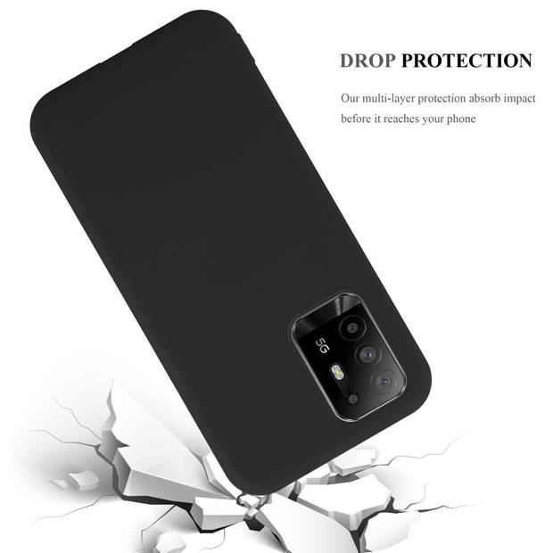 Cadorabo Hoesje geschikt voor Oppo A94 5G in CANDY ZWART - Beschermhoes TPU silicone Case Cover