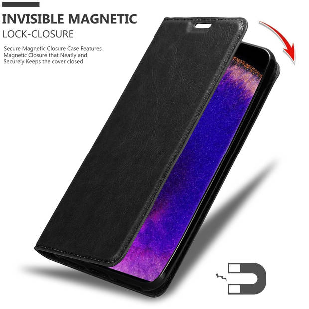 Cadorabo Hoesje geschikt voor Oppo FIND X5 PRO in ZWARTE NACHT - Beschermhoes Case magnetische sluiting Cover