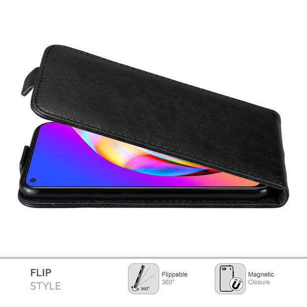 Cadorabo Hoesje geschikt voor Oppo A94 5G in ZWARTE NACHT - Beschermhoes Flip Case Cover magnetische sluiting