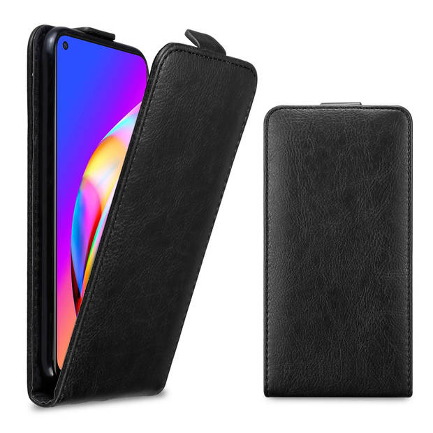 Cadorabo Hoesje geschikt voor Oppo A94 5G in ZWARTE NACHT - Beschermhoes Flip Case Cover magnetische sluiting