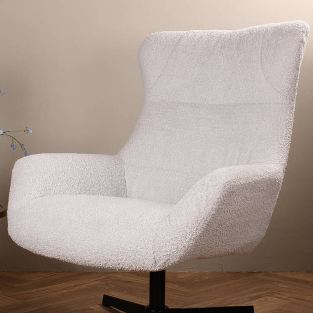 Luka draaifauteuil - wit