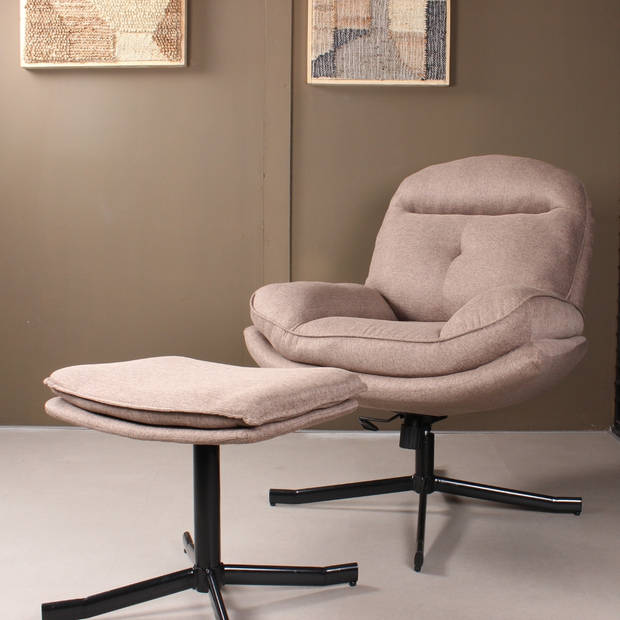 Franky draaifauteuil - taupe