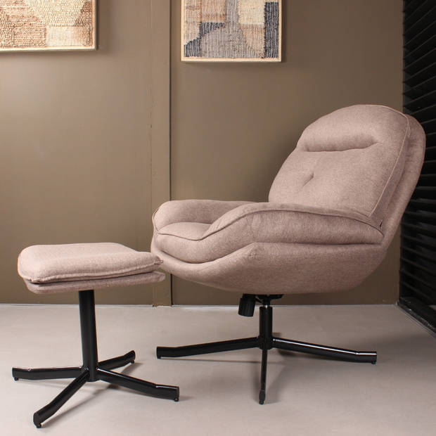 Franky draaifauteuil - taupe