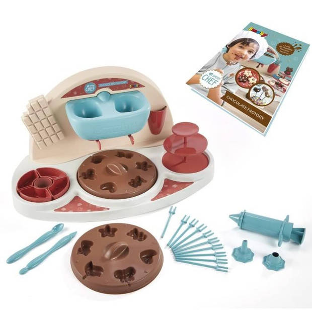 Smoby Chef Chocolat Factory - Chocoladeworkshop + Receptenboek - Kookworkshop - Veel mallen en accessoires