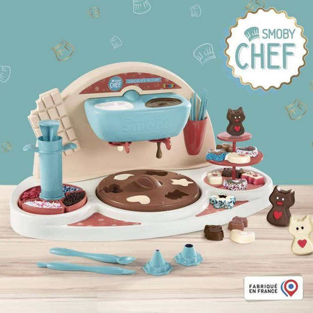 Smoby Chef Chocolat Factory - Chocoladeworkshop + Receptenboek - Kookworkshop - Veel mallen en accessoires