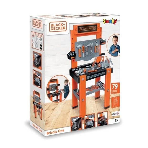 Smoby Black+Decker Bricolo One kinderwerkbank - Wit - 3 jaar en ouder