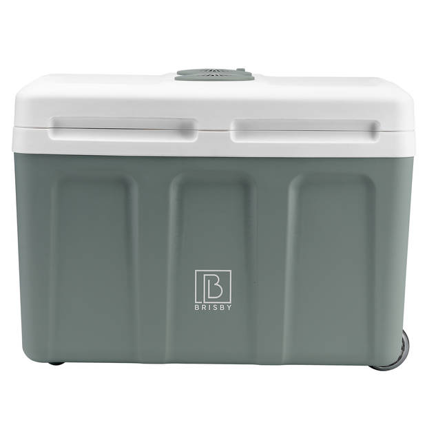 Brisby 40 Liter Elektrische Koelbox met 12V, 220/230 Volt Aansluiting – AC/DC - inclusief passieve koelbox - GROEN