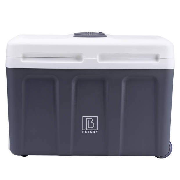 Brisby 40 Liter Elektrische Koelbox met 12V, 220/230 Volt Aansluiting – AC/DC - inclusief passieve koelbox - GRIJS