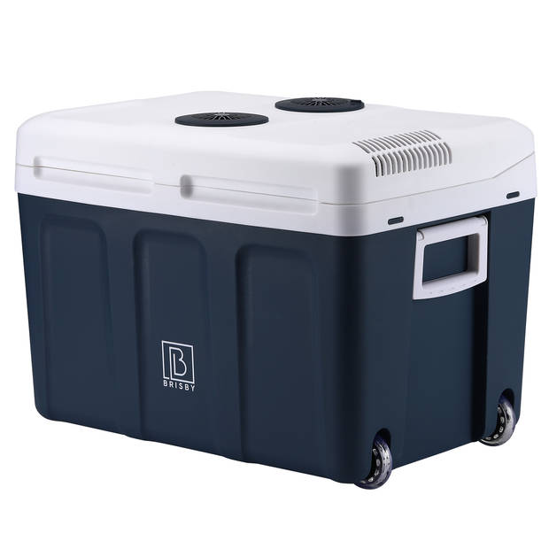 Brisby 40 Liter Elektrische Koelbox met 12V, 220/230 Volt Aansluiting – AC/DC - inclusief passieve koelbox - BLAUW