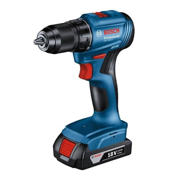 Bosch Professional GSR 18V ??Drill Boor + 2 Batterijen 2.0Ah + Charger + 82 stuks, in L-Case