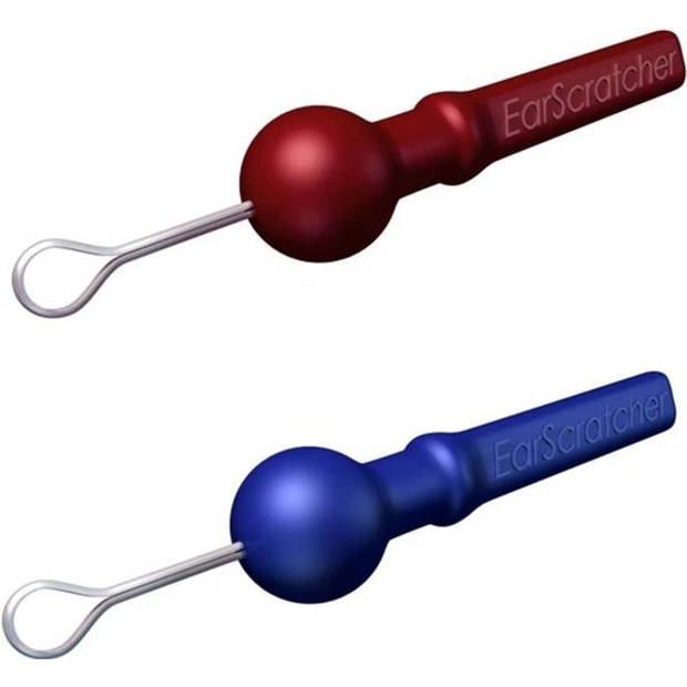 Veilige oorreiniger EarScratcher blauw/rood 2 stuks