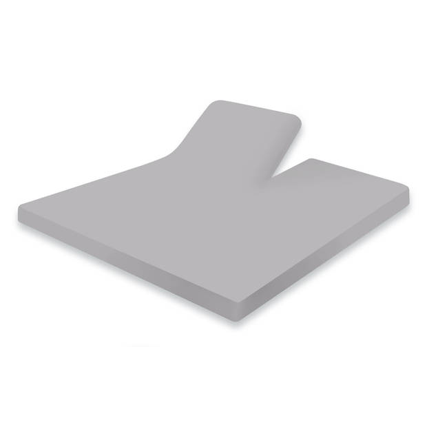 Eleganzzz Splittopper Hoeslaken Jersey Katoen Stretch - licht grijs 180x210/220cm