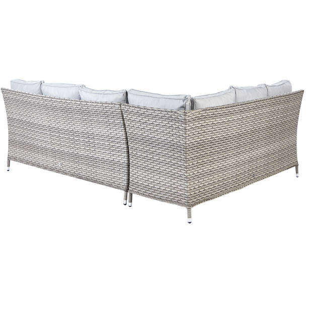 Beliani LACONA - Loungeset-Grijs-PE rotan