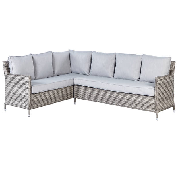 Beliani LACONA - Loungeset-Grijs-PE rotan