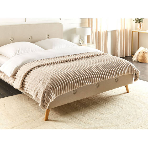 Beliani RAKYA - Sprei-Beige-Nepbont