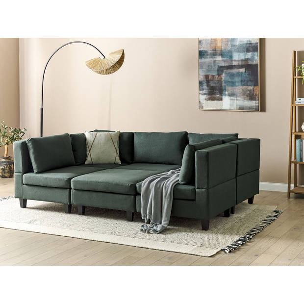 Beliani UNSTAD - Modulaire Sofa-Groen-Polyester