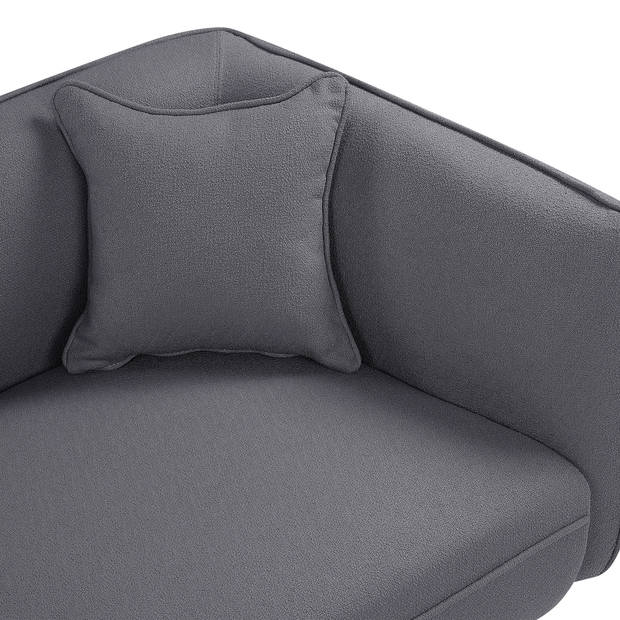 Beliani CHEVANNES - Chaise longue-Grijs-Bouclé