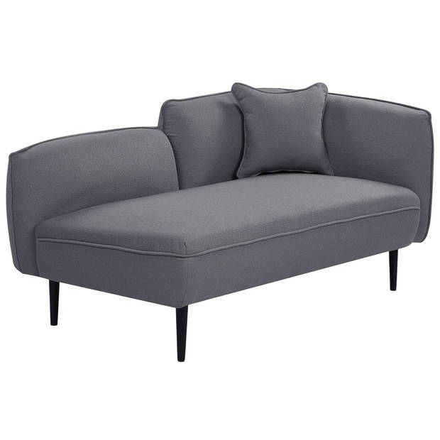 Beliani CHEVANNES - Chaise longue-Grijs-Bouclé