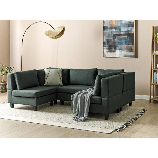 Beliani UNSTAD - Modulaire Sofa-Groen-Polyester