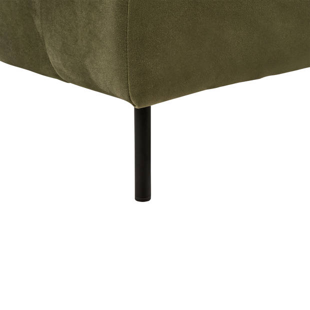 Beliani LANNILS - Chaise longue-Groen-Fluweel