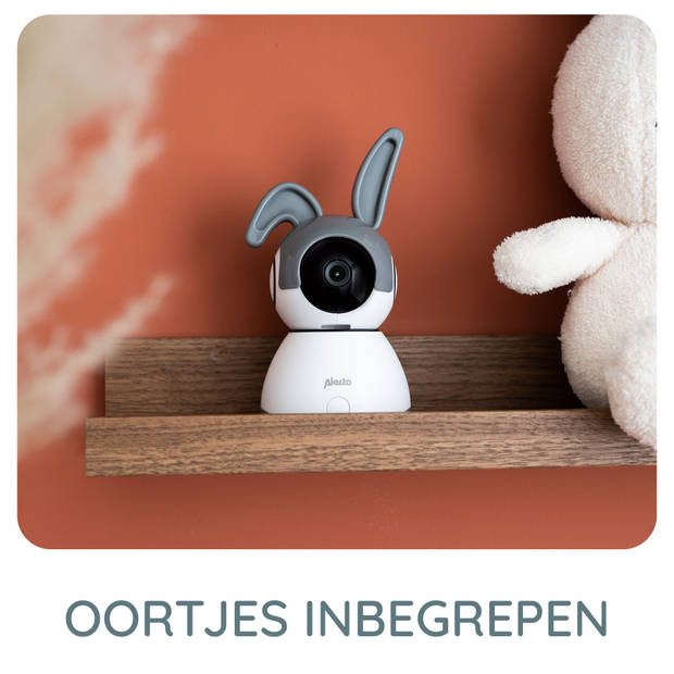 Wifi babyfoon met op afstand beweegbare camera Alecto Wit-Antraciet