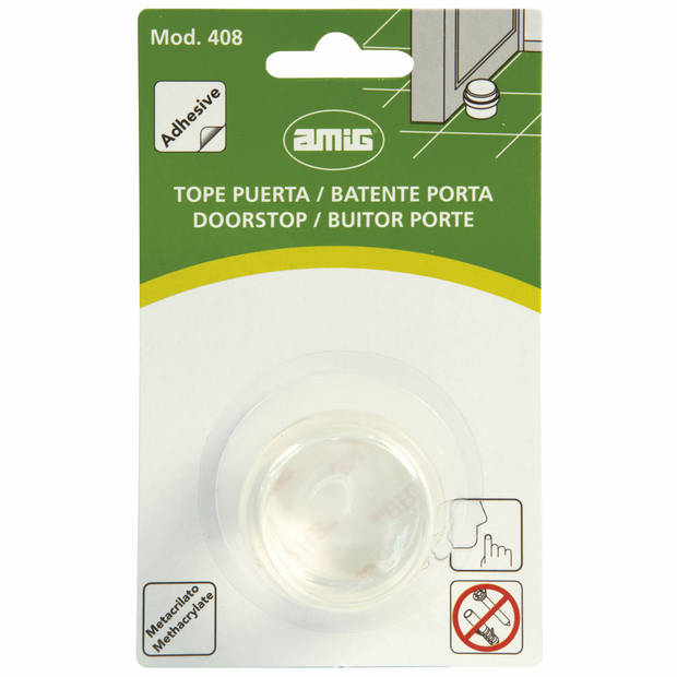AMIG Deurstopper/deurbuffer - D33mm - zelfklevend - transparant - Deurstoppers