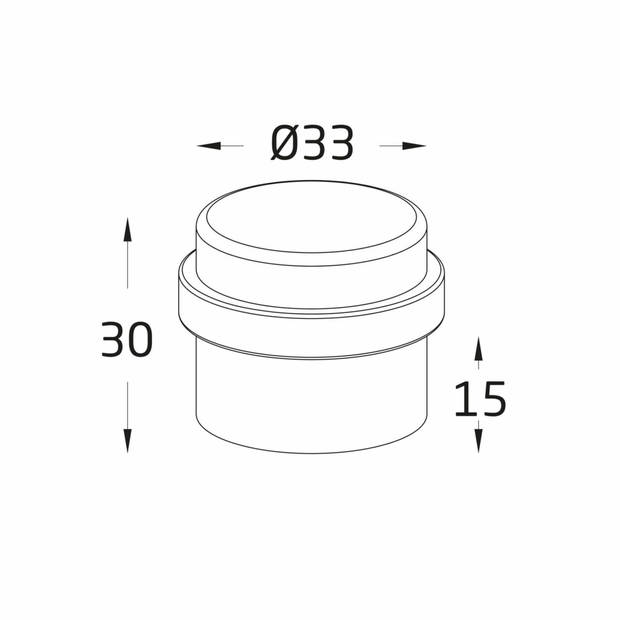 AMIG Deurstopper/deurbuffer - D33mm - zelfklevend - transparant - Deurstoppers